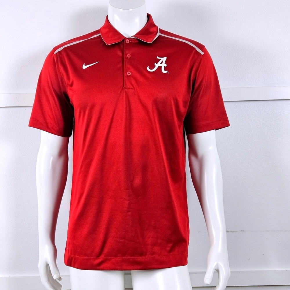 Nike Alabama‎ Crimson Tide Mens Dri-FIT Polo Shirt Crimson Red 29526X-AL1 L